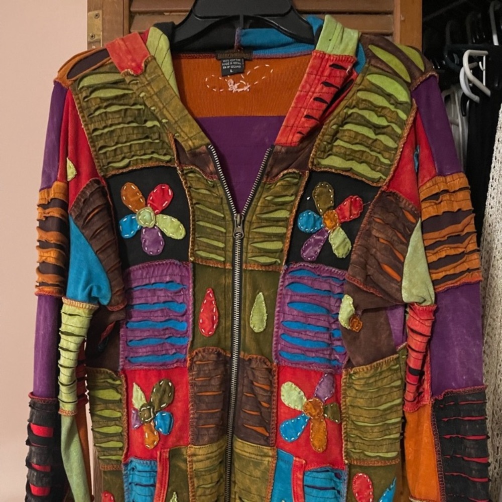 NWOT - Women’s Rising International Bohemian Hooded Jacket - Large